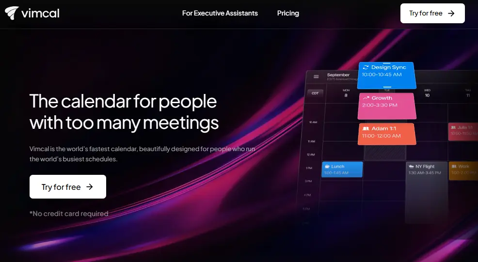 Vimcal โ lightning-fast keyboard-first calendar application for power users